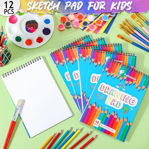 12 Pack 40 (6 9 Inch) Fulmoon Bulk Sketch Pad for Kids Drawing Pad Sheets Sketch Book Children Art Drawing Paper