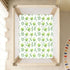 miaozhen 1 Pack 52x28 Cotton Baby Crib Sheets for Boys Girls Soft Comfy Emerald Green Cute Playful Bird Toddler Bed
