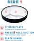 STAYnEAT Suction Plate, 2n1 Divided/Scoop Dish, Non-Slip Plate Guard, White (L)