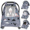 Car Seat Cover Baby, Carseat Covers Baby with 2 Layers Breathable Zipper