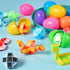 12 JOYIN Pcs Prefilled Easter Eggs with Mini Snake Cubes Twist Puzzle Toys Snake Speed Cube Fidget for Kids Easter