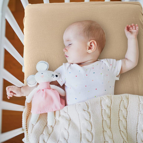 4 24 38 Inch Cozy Pack Mattress(24 38 Inch,Natural Gerrii Pcs Muslin Mini Crib Sheets x Baby Crib Sheets Fitted Cotton
