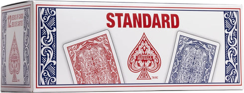 Maverick Playing Cards - Standard Index, Red and Blue - 12 Pack