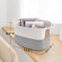Goodpick Woven Storage Basket for Shelves, Small Laundry Basket with Handles, Grey and White