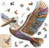 Wooden Puzzles for Adults Cormorant Bird Jigsaw Puzzles,300 Pieces 5MM Thick, Unique
