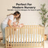 2-Pack 52x28 Waterproof Crib Sheets for Boys, Girls - Fitted Organic Cotton Baby Crib Sheets, Toddler Mattress