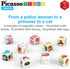 PicassoTiles Magnetic Expression Puzzle Toy, Building Block Mix & Match Cubes for Kids, Educational STEM Kit