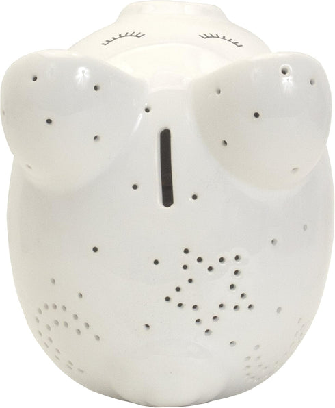 Child To Cherish Hand-Painted White Night Light Piggy Bank