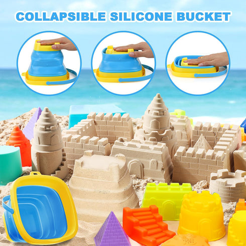 TOY Life Beach Toys for Kids Ages 4-8, Sand Castle Building Kit for Toddlers and Kids