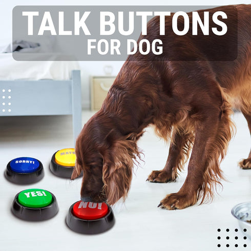 Yes No Button & Maybe Sorry Button, Set of 4 Answer Buzzers for Game Show, Sound Button Gag Gifts