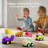 1-3, Set, 18 24 1st 1-2 iPlay, iLearn Press to Go Car Toys for Toddlers Baby Fruit Racing Cars, Infant Play Vehicle
