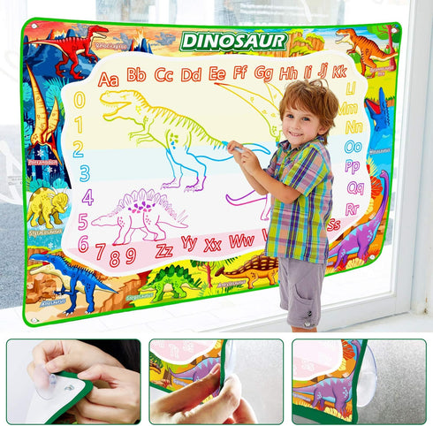 Jasonwell Aqua Water Doodle Mat 60x40 Inches, Large Magic Drawing Mat for Kids Age 2-8, Educational Christmas Birthday
