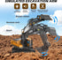 2.4Ghz, 6-12 Remote Control Excavator Toys, RC Construction Toys with Metal Shovel, Lights, Sounds RC Truck Digger Toys