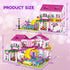 Pink Girls Summer Villa Friends Building Set | 1018 PCS Compatible with Lego Friends | Educational Toy for Kids Age 8-12
