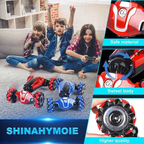 RC Car, RC Stunt Car, 2.4 GHz Remote Control Gesture Sensing Toy Car Hand Control Stunt RC Toys for Children Aged 3-12
