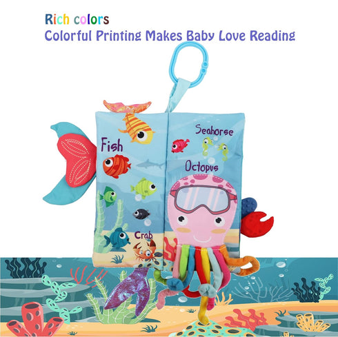 Baby Books 0-6 Months,Crinkle Books For Babies Toddler Infant Tummy Time Teether Toys,High Contrast Sensory Baby Toys 6 to 12 Months Touch Feel Books Gift Christmas for Boys Girls Early Learning Toy