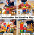 Magnetic Tiles Construction Set with 2 Cranes | Boys Toys for Ages 3-10 | Includes Crane, Road Tracks, Train & Dolls