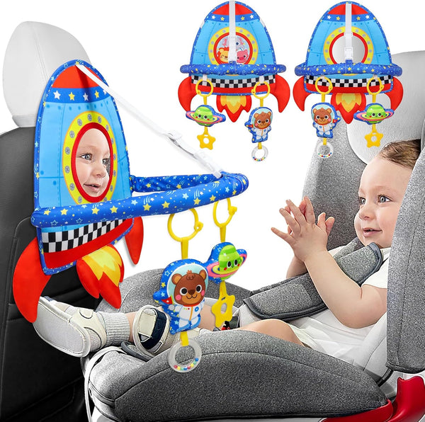 Dr.Rapeti Double-Sided Car Seat Toy, Rear Facing Car Seat Toy, Travel Activity