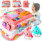 iFaveorr Toys for 1 Year Old Girl Gifts, 10-in-1 Montessori Toys Bus for