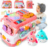 iFaveorr Toys for 1 Year Old Girl Gifts, 10-in-1 Montessori Toys Bus for