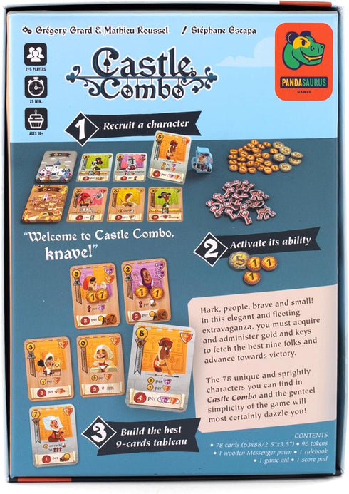 10+, 2-5 15-30 Pandasaurus Games Castle Combo Card Game - Maximize Combos in This Card Placement Strategy Game, Quick