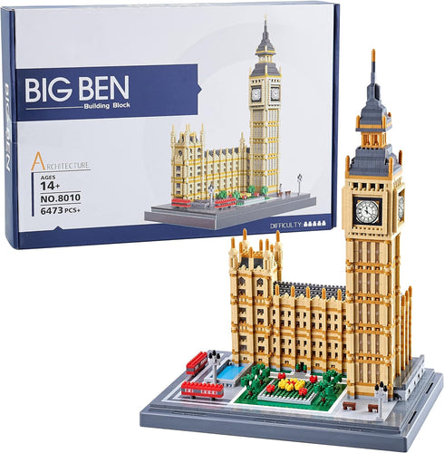 6473PCS Architecture Big Ben Micro Building Blocks Set - Model Kit Toy for Adults and Kids Ages 14+