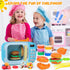 Set 6 3 Microwave Kitchen Play with Light Sound for Kids with Pretend Fake Food and Color DIY Play-Dough Clay Great