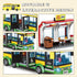 WEMEWEME Set 6+, 386PCS City Bus Building Blocks for Kids Pushable Bus Toy with Station Platform, Realistic Doors