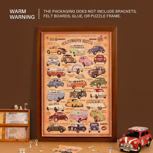 Vintage Cars Jigsaw Puzzles - 1000 Pieces by MOMIBOOK - 75x50cm (29.5"x19.7") Puzzle