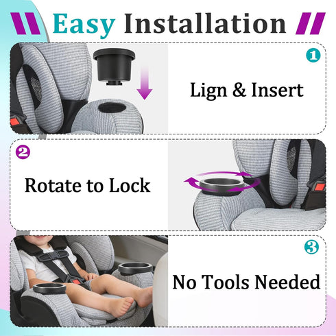 Joworthy 2 One4Life Pcs Cup Holder Replacements Compatible with Britax Car Seats, Single Cup Holder for Child Car