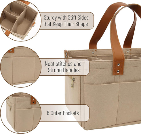 Mr. Pen Baby Diaper Caddy Organizer, Leather Strap, Portable Diaper Organizer for Changing Table