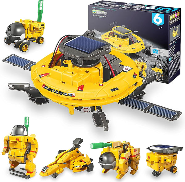 STEM Projects for Kids Ages 8-12 Solar Robot Kit 6-in-1 Space Toys for 10-Year-Old Gift