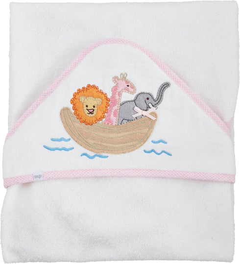 Mud Pie Children's Pink Noahs Ark Hooded Towel
