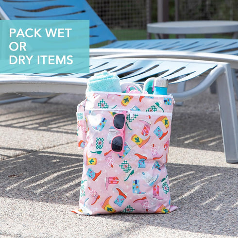 Packing Bumkins Waterproof Wet Dry Bag for Baby, Travel, Swim Suit, Cloth Diaper, Pump Parts, Pool, Beach, Gym Clothes