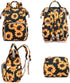 Xunteny Backpack Sunflower Baby Diaper Bag for Girls Boys, Waterproof Large Maternity Nappy Bags for Mom (Black)