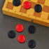 24 Pieces Wooden Checkers - 1.06 Inch Checkers Board Game Pieces in Drawstring Storage Pouch, Red and Black