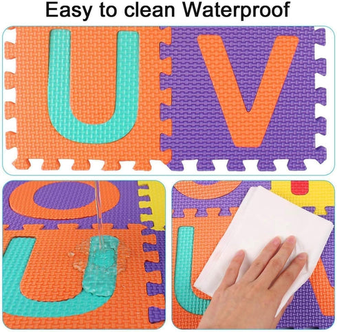 Kangler (36-Piece Set) 5.9inch 5.9inch Kids Foam Puzzle Play Mat x Interlocking EVA Floor Tiles with Alphabet