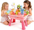 AZTWMYS 3+ Upgraded Toddler Sand Water Table Toy with Electric Water Pump, Kids Sand Water with Faucet/Play Food