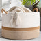 KAKAMAY Large Blanket Basket (20"x13"),Woven Baskets for storage Baby Laundry Hamper, Cotton