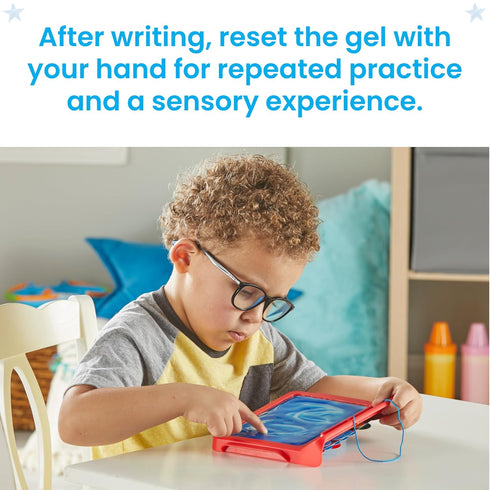 hand2mind 3-5, Letter Tracing Sensory Pad, Reusable Handwriting Practice for Kids Learn to Write, Letter Tracing Board