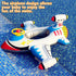OVV Swimming 1-4 Summer Baby Pool Float Float Boat with Steering Wheel Horn for Kids Toddlers Age Boys Girls Inflatable