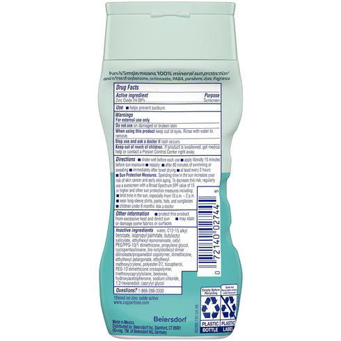 50 6 Oz Coppertone Pure and Simple Kids Sunscreen Lotion, SPF Broad Spectrum Sunscreen Lotion for Kids, Fl