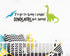 Dinosaur Wall Decals for Kids, "I Count Dinosaurs Not Sheep" Vinyl Stickers for Baby Boys, Nursery Decor, Quote A32