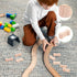 Styquenzer 20pcs Wooden Train Track Dog Bone Connectors, Wooden Train Dog Bones Accessories, Wooden Train Track Pieces