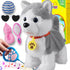 Marsjoy Husky Walking Barking Dog for Kids Interactive Musical Puppy Robot Repeats What