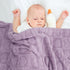 30"39"(Purple,Heart) Plush Soft with Heart Checkered Baby Blanket,Fleece Infant Toddler Blankets for Girls Boys,Warm
