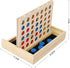 TOWO Wooden 4 in a Row Game, Classic Strategy Game for Adults, Children, Travel Games Family Board Games