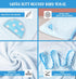 ELSVIN Set 2 35 35 Inch 400 of Hooded Baby Towels Blue and Grey Luxurious, Large and Super Absorbent x Soft