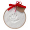 Child to Cherish First Christmas Ornament Kit with Wooden Ring, Glitter Baby Handprint