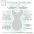 Set, 6-9 4pk, SwaddleDesigns Baby Swaddle Gray Stripes, Mo Transitional Swaddle Sack with Arms Up Half-Length Sleeves